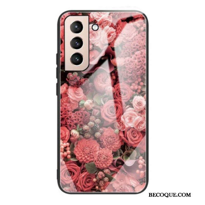 Kuori Samsung Galaxy S21 FE Rose Flowers Karkaistu Lasi