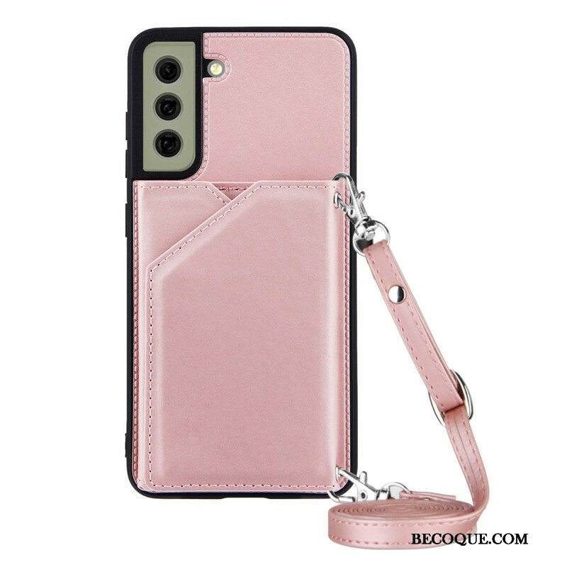 Kuori Samsung Galaxy S21 FE Usean Kortin Tuki Handsfree Ja Kaulanauha