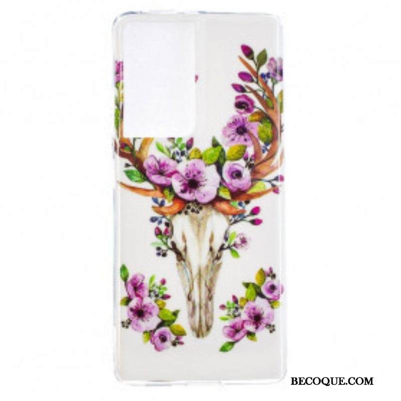 Kuori Samsung Galaxy S21 Ultra 5G Fluoresoiva Kukkahirvi