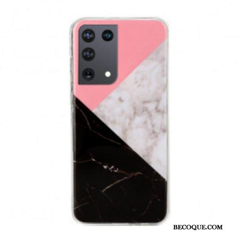 Kuori Samsung Galaxy S21 Ultra 5G Geometrinen Marmoriefekti