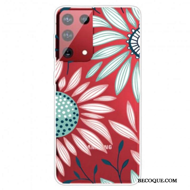 Kuori Samsung Galaxy S21 Ultra 5G Läpinäkyvä Yksi Kukka