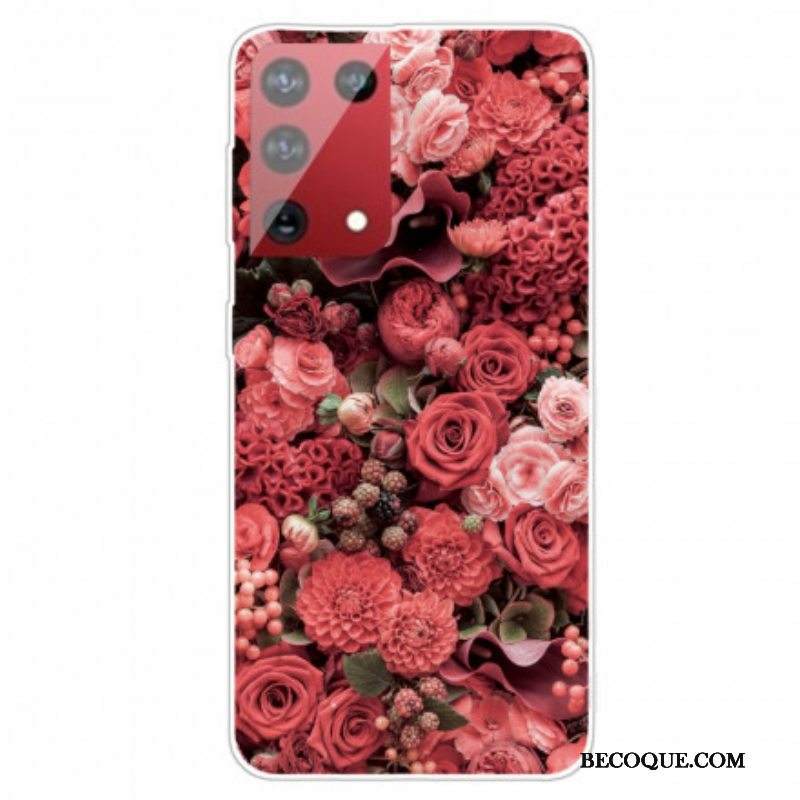 Kuori Samsung Galaxy S21 Ultra 5G Voimakkaat Kukat