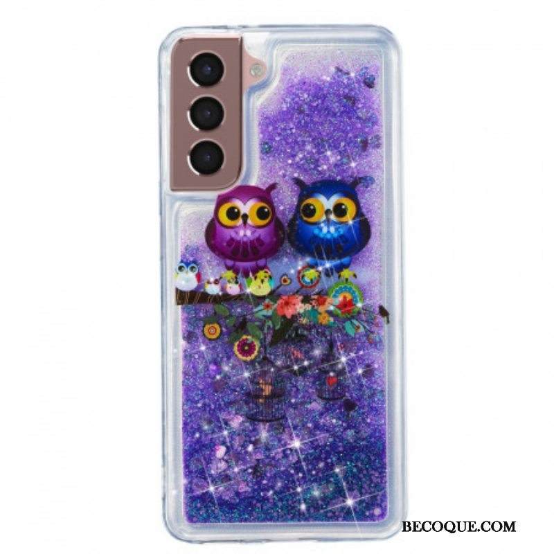 Kuori Samsung Galaxy S22 Plus 5G Kimaltelevat Pöllöt