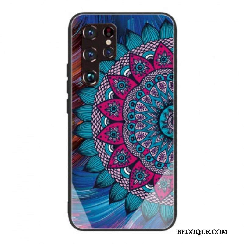 Kuori Samsung Galaxy S22 Ultra 5G Mandala Karkaistu Lasi