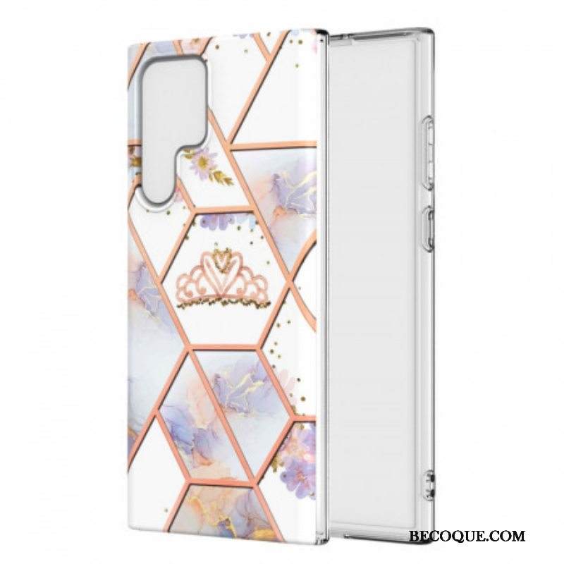 Kuori Samsung Galaxy S22 Ultra 5G Marmoroitu Kruunu