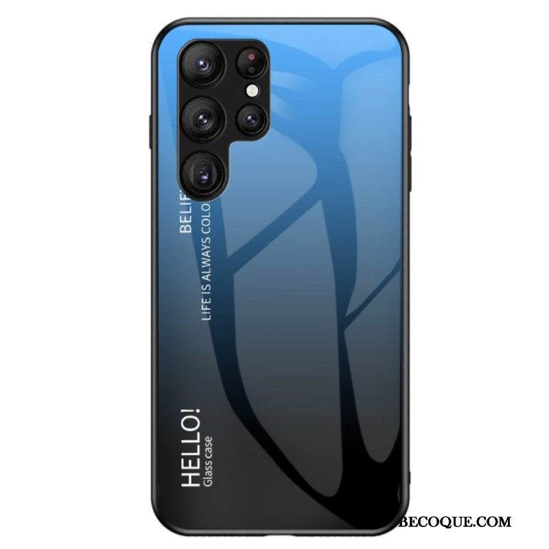 Kuori Samsung Galaxy S23 Ultra 5G Karkaistu Lasi Hello