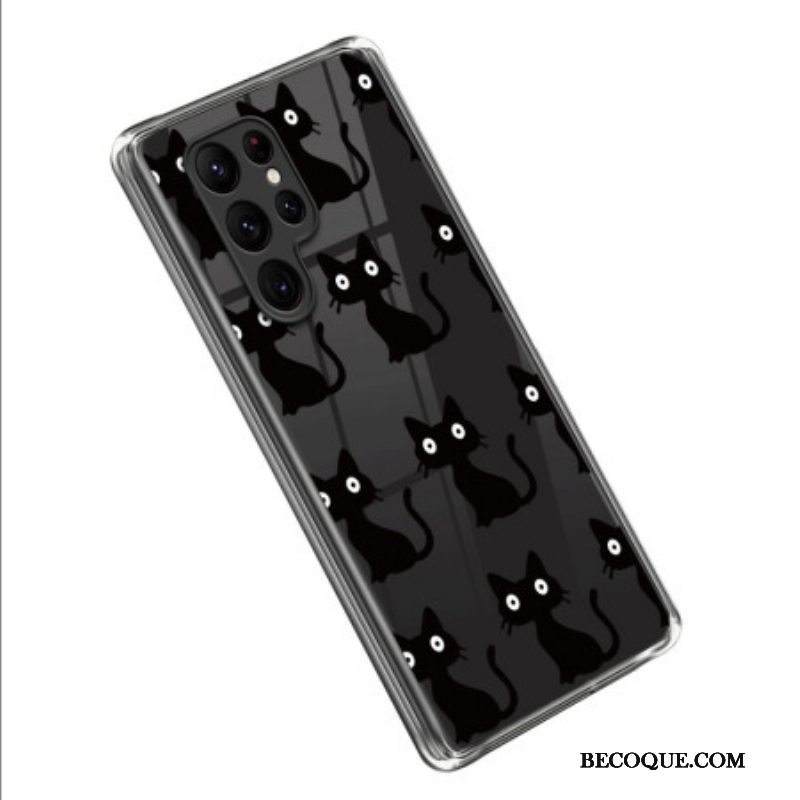 Kuori Samsung Galaxy S23 Ultra 5G Mustat Kissat