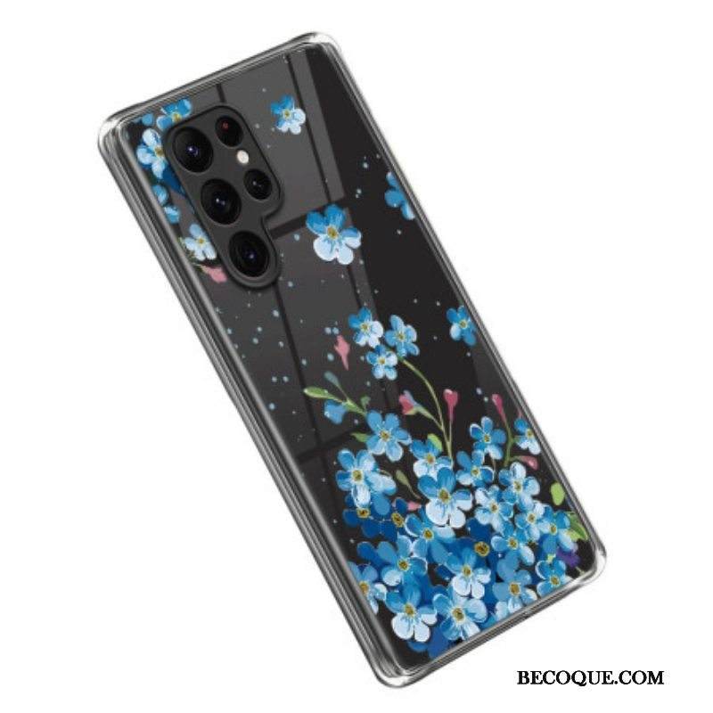 Kuori Samsung Galaxy S23 Ultra 5G Sinisiä Kukkia