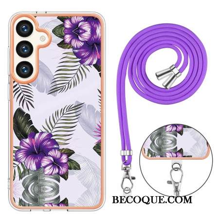 Kuori Samsung Galaxy S24 Plus 5g Purple Flowers Johto Suojakuori