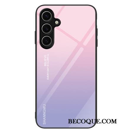 Kuori Samsung Galaxy S25 5g Vaaleanpunainen Ja Violetti Liukuvärjätty Karkaistu Lasi