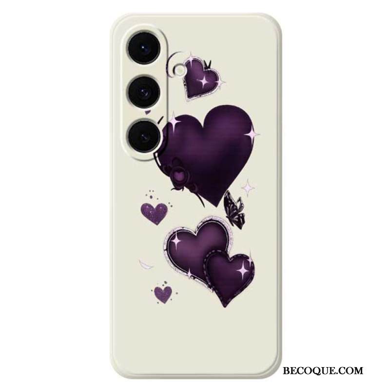 Kuori Samsung Galaxy S25 Fe Purppurasydän-silikoni