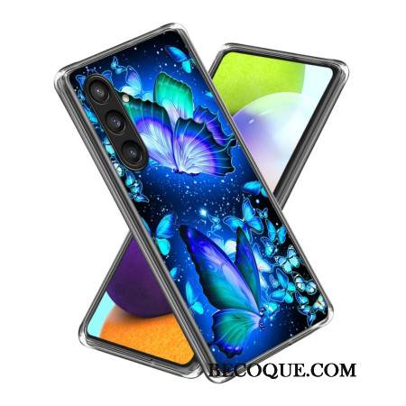 Kuori Samsung Galaxy S25 Plus 5g Siniset Perhoset Suojakuori