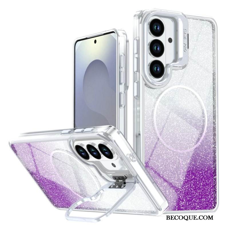 Kuori Samsung Galaxy S26 Plus Magneettinen Liukuvärjätty Kimalle Ja Tausta