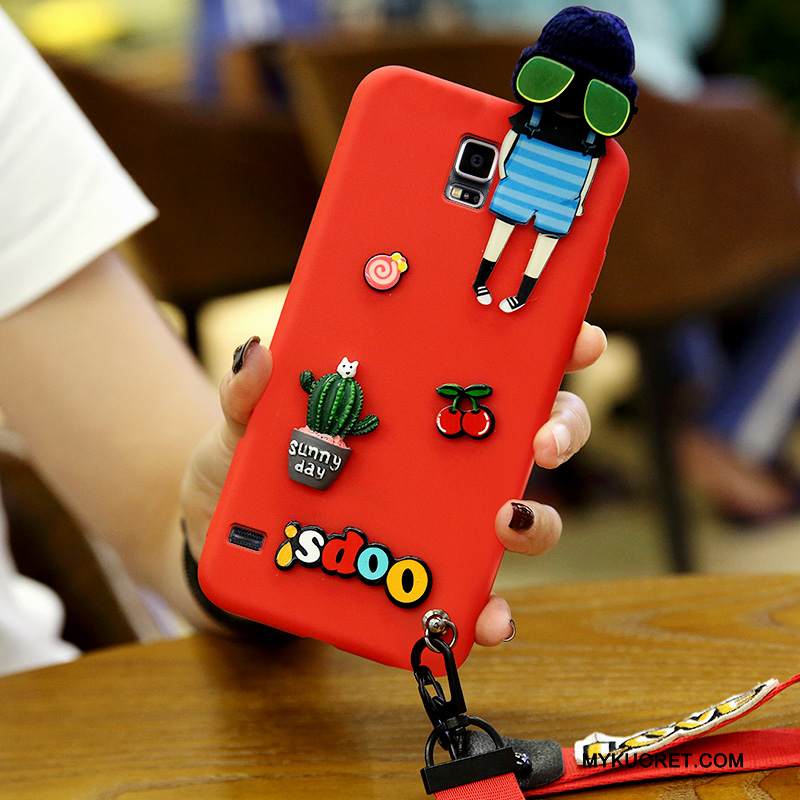 Kuori Samsung Galaxy S4 Sarjakuva Punainen Puhelimen Kuoret, Kotelo Samsung Galaxy S4 Suojaus Ihana Murtumaton