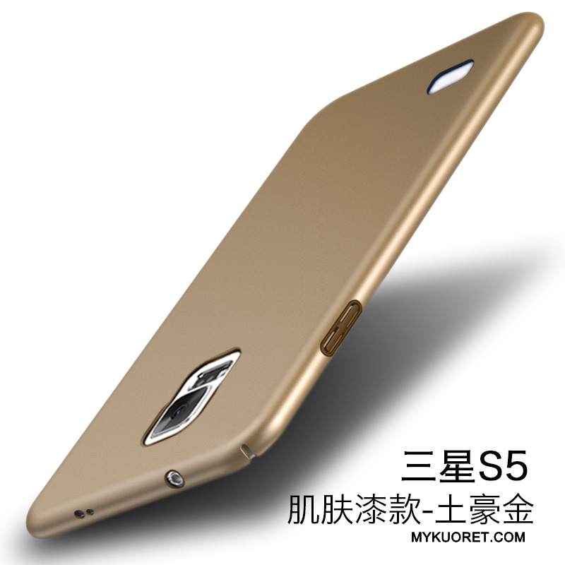 Kuori Samsung Galaxy S5 Laukut Pesty Suede Kulta, Kotelo Samsung Galaxy S5 Suojaus Kova Puhelimen Kuoret