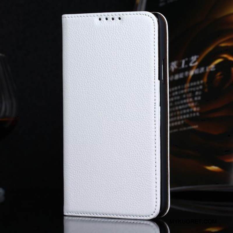 Kuori Samsung Galaxy S5 Nahka Puhelimen Kuoret Valkoinen, Kotelo Samsung Galaxy S5 Kuoret