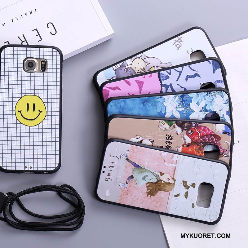 Kuori Samsung Galaxy S6 Monivärinen Persoonallisuus Murtumaton, Kotelo Samsung Galaxy S6 Pehmeä Neste Puhelimen Kuoret Ripustettavat Koristeet