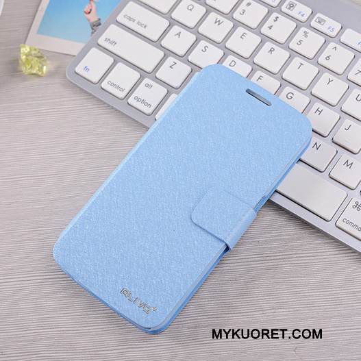 Kuori Samsung Galaxy S6 Nahka Puhelimen Kuoret Vaaleansininen, Kotelo Samsung Galaxy S6 Suojaus