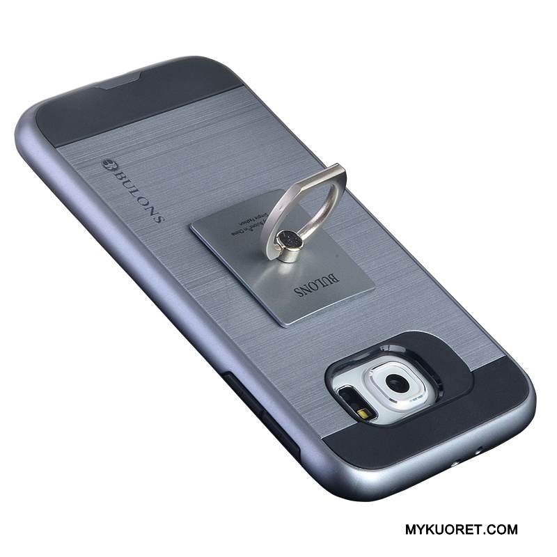 Kuori Samsung Galaxy S6 Silikoni Puhelimen Kuoret Murtumaton, Kotelo Samsung Galaxy S6 Suojaus Takakansi Harmaa