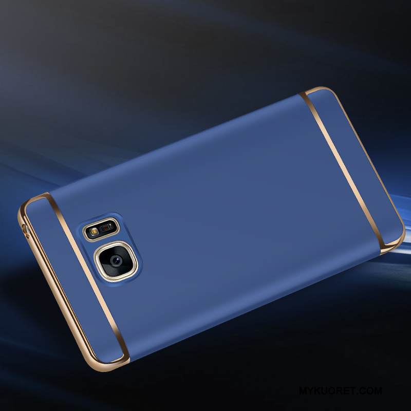 Kuori Samsung Galaxy S6 Suojaus Kova Pesty Suede, Kotelo Samsung Galaxy S6 Murtumaton Sininen