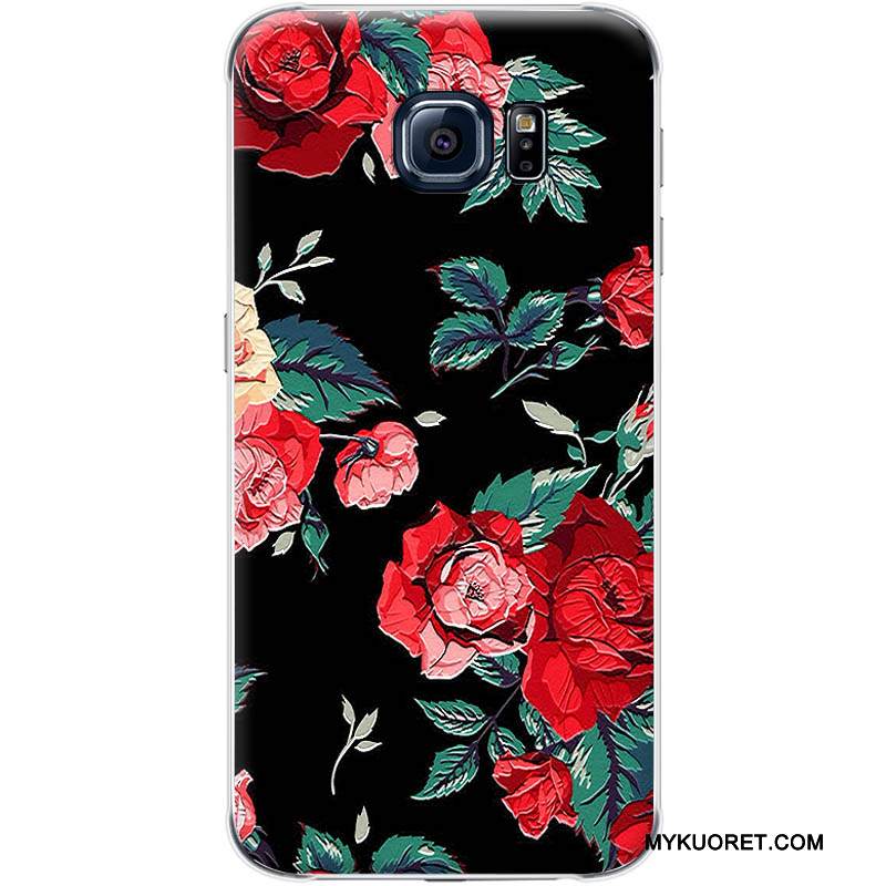 Kuori Samsung Galaxy S7 Edge Kohokuviointi Lepakko Ohut, Kotelo Samsung Galaxy S7 Edge Ylellisyys Punainen Puhelimen Kuoret