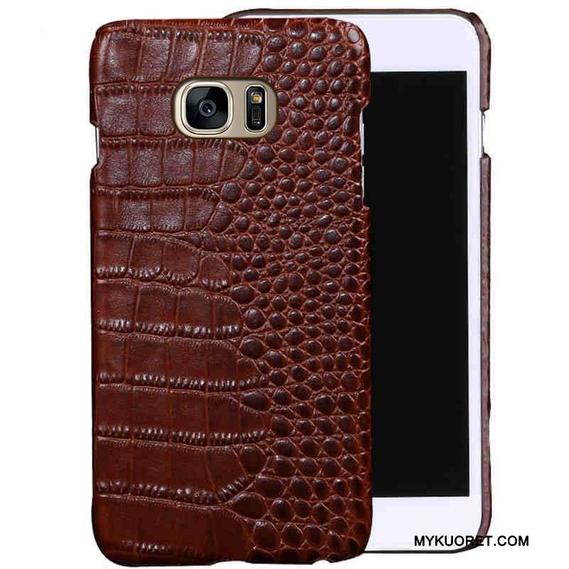 Kuori Samsung Galaxy S7 Edge Nahka Kova Puhelimen Kuoret, Kotelo Samsung Galaxy S7 Edge Suojaus Muokata Takakansi
