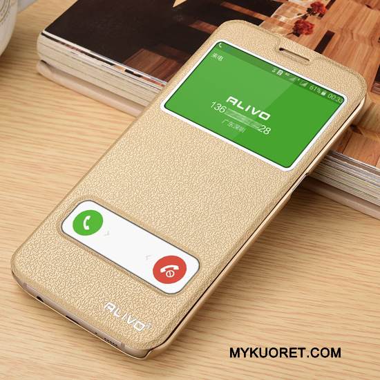 Kuori Samsung Galaxy S7 Edge Nahka Kulta Puhelimen Kuoret, Kotelo Samsung Galaxy S7 Edge Suojaus