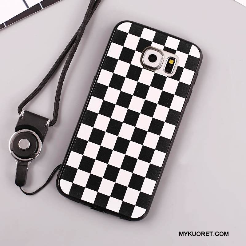 Kuori Samsung Galaxy S7 Edge Pehmeä Neste Rengas Puhelimen Kuoret, Kotelo Samsung Galaxy S7 Edge Suojaus Musta Ripustettavat Koristeet