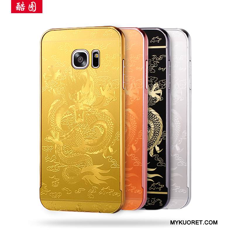 Kuori Samsung Galaxy S7 Laukut Murtumaton Kehys, Kotelo Samsung Galaxy S7 Suojaus Trendi Kulta