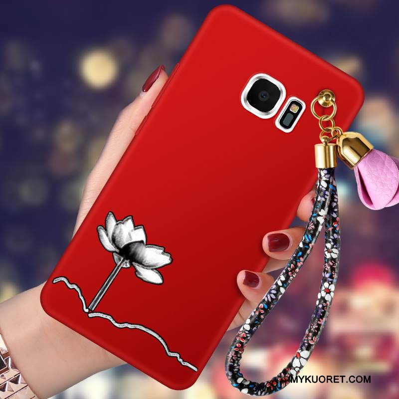 Kuori Samsung Galaxy S7 Laukut Puhelimen Kuoret Murtumaton, Kotelo Samsung Galaxy S7 Silikoni Punainen