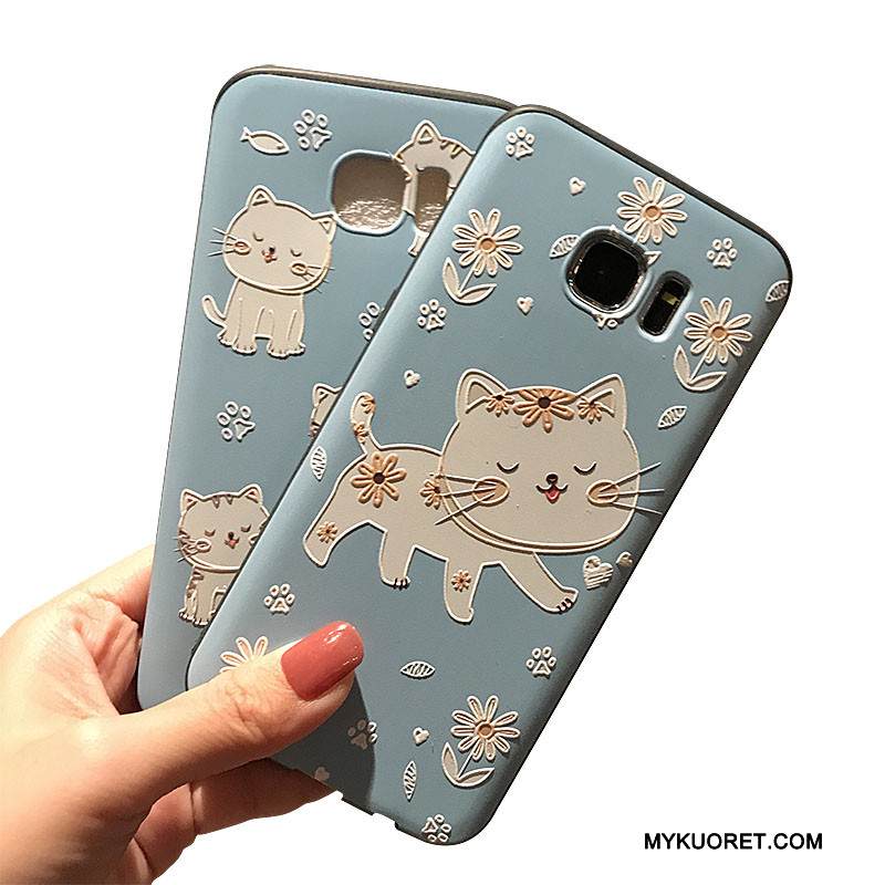 Kuori Samsung Galaxy S7 Laukut Puhelimen Kuoret Pesty Suede, Kotelo Samsung Galaxy S7 Pehmeä Neste Musta Sininen