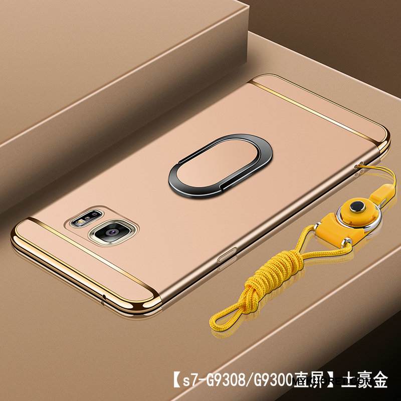 Kuori Samsung Galaxy S7 Laukut Puhelimen Kuoret Pesty Suede, Kotelo Samsung Galaxy S7 Suojaus Kova Kulta