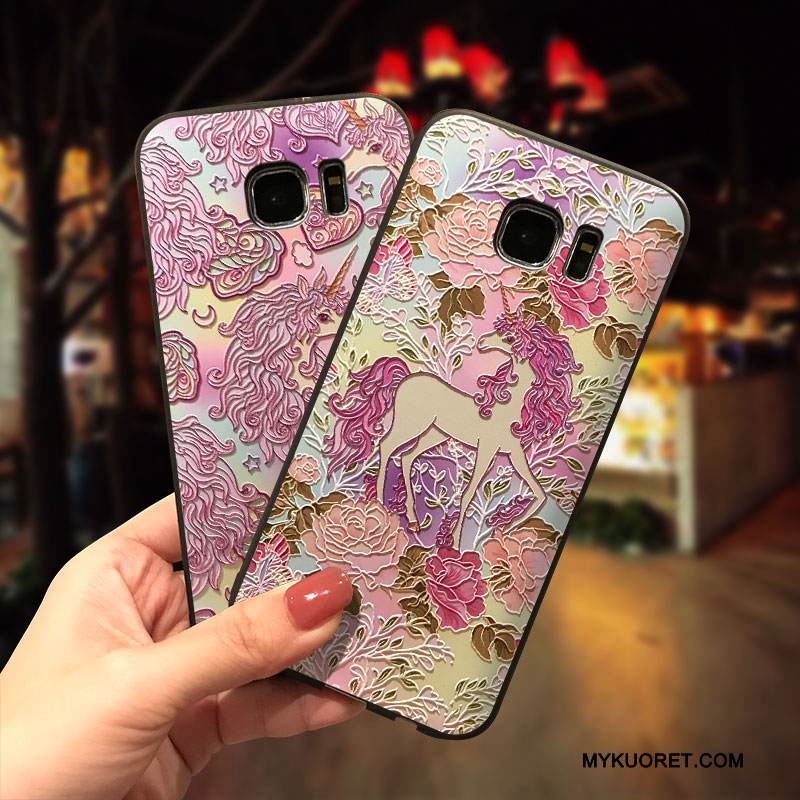 Kuori Samsung Galaxy S7 Silikoni Jauhe Persoonallisuus, Kotelo Samsung Galaxy S7 Laukut Ripustettavat Koristeet Trendi