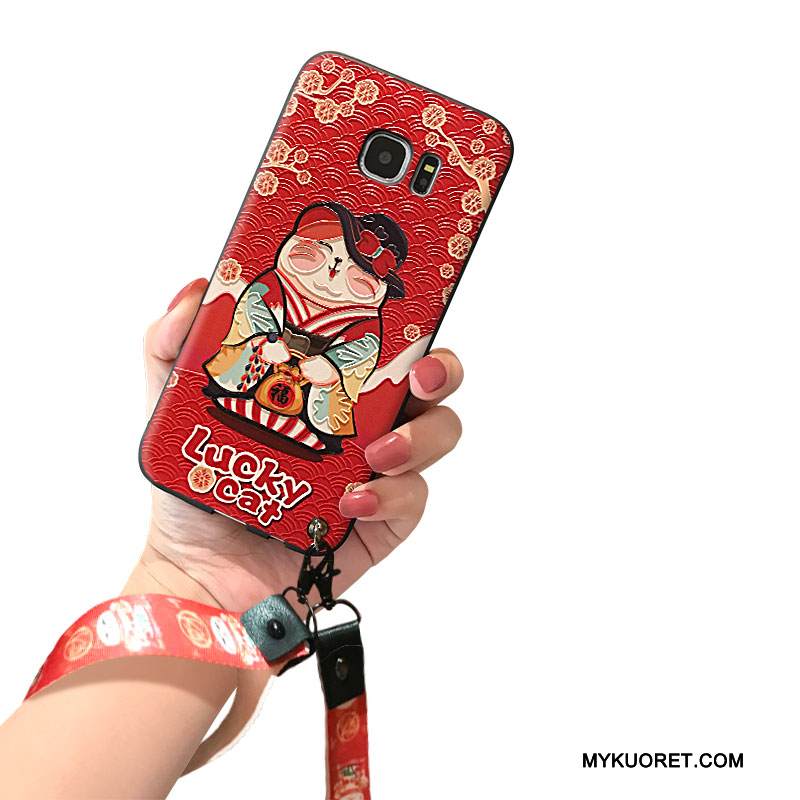 Kuori Samsung Galaxy S7 Suojaus Kissa Lyhyet, Kotelo Samsung Galaxy S7 Laukut Rikkaus Persoonallisuus