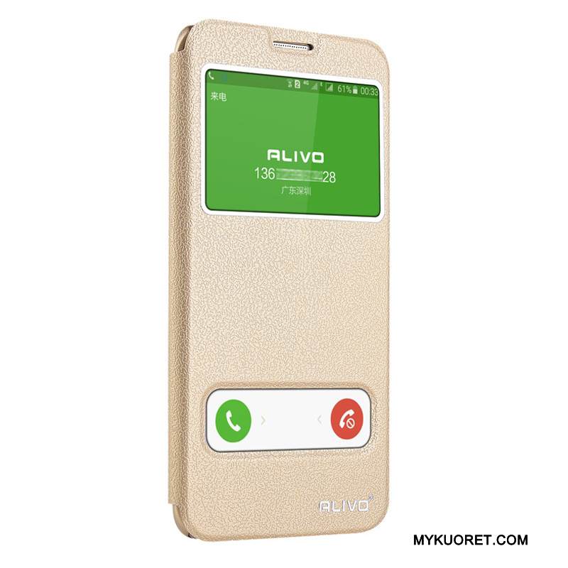 Kuori Samsung Galaxy S7 Suojaus Kulta Puhelimen Kuoret, Kotelo Samsung Galaxy S7 Nahka