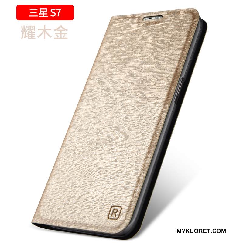 Kuori Samsung Galaxy S7 Suojaus Murtumaton Puhelimen Kuoret, Kotelo Samsung Galaxy S7 Kuoret Kulta