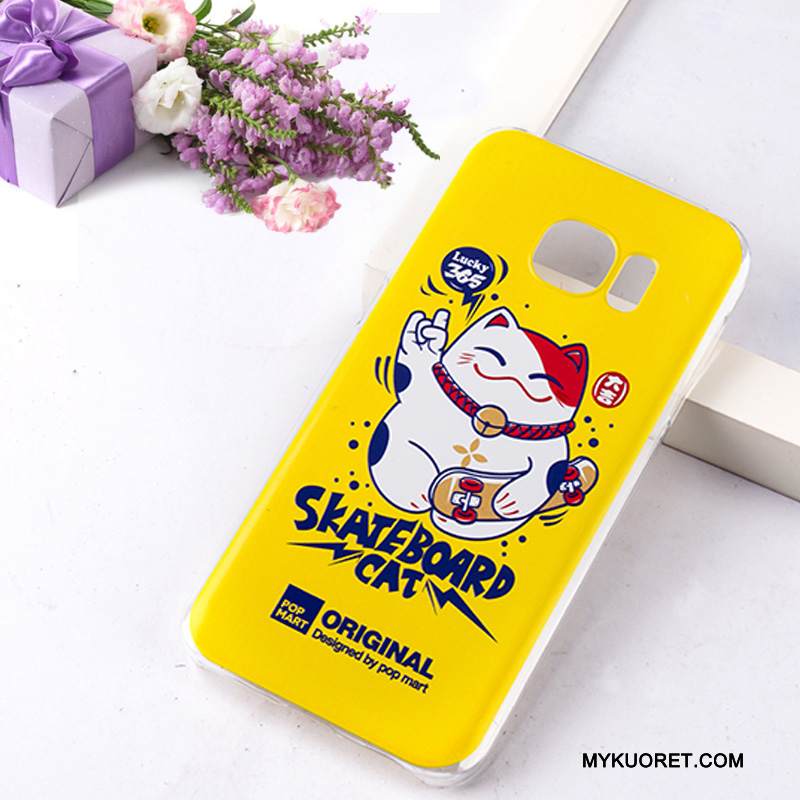 Kuori Samsung Galaxy S7 Suojaus Trendi Puhelimen Kuoret, Kotelo Samsung Galaxy S7 Sarjakuva Persoonallisuus Keltainen