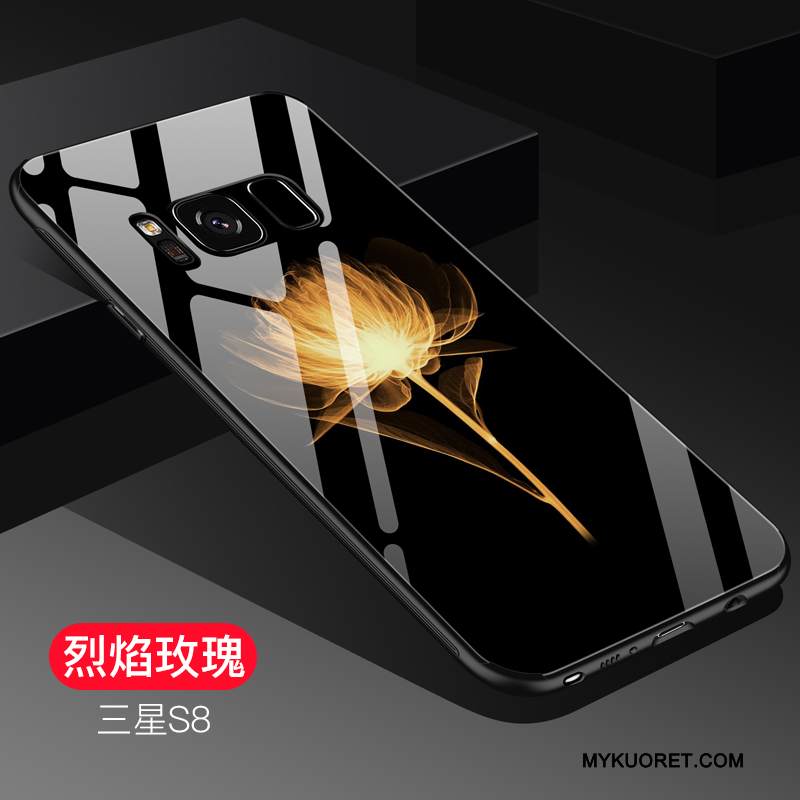 Kuori Samsung Galaxy S8 Laukut Lasi Murtumaton, Kotelo Samsung Galaxy S8 Luova Tide-brändi Kulta