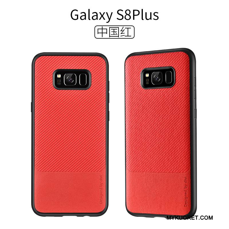 Kuori Samsung Galaxy S8+ Laukut Pesty Suede Murtumaton, Kotelo Samsung Galaxy S8+ Silikoni Punainen Ohut