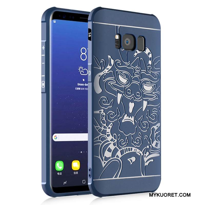 Kuori Samsung Galaxy S8 Laukut Trendi Tummansininen, Kotelo Samsung Galaxy S8 Suojaus Murtumaton Puhelimen Kuoret
