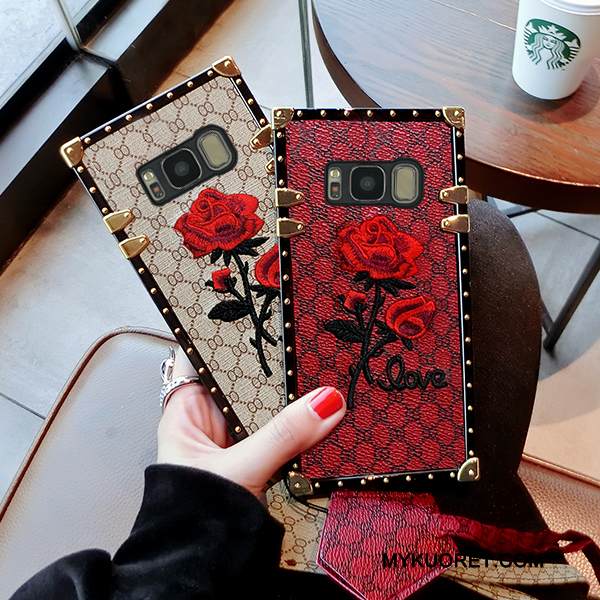 Kuori Samsung Galaxy S8 Luova Persoonallisuus Khaki, Kotelo Samsung Galaxy S8 Pehmeä Neste Murtumaton Punainen