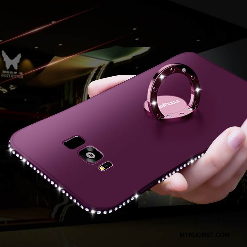 Kuori Samsung Galaxy S8 Luova Violetti Syvä Väri, Kotelo Samsung Galaxy S8 Silikoni Persoonallisuus Pesty Suede