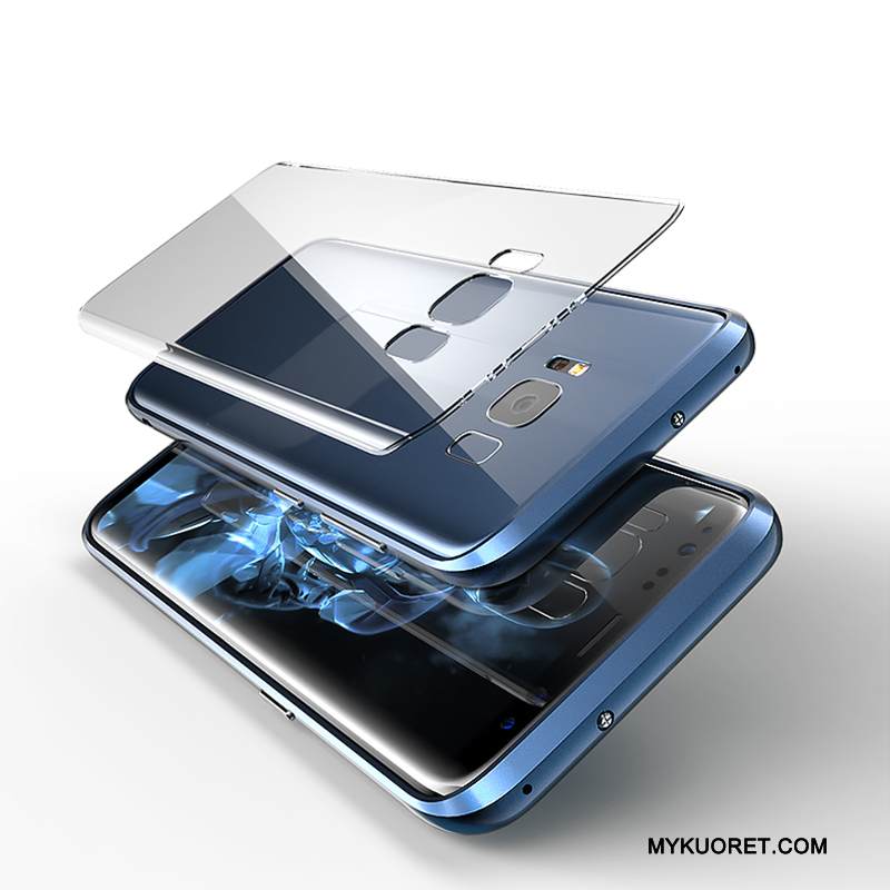 Kuori Samsung Galaxy S8 Metalli Puhelimen Kuoret Sininen, Kotelo Samsung Galaxy S8 Luova Kehys Murtumaton