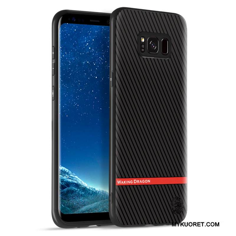 Kuori Samsung Galaxy S8 Pehmeä Neste Liiketoiminta Musta, Kotelo Samsung Galaxy S8 Kohokuviointi Puhelimen Kuoret Valo