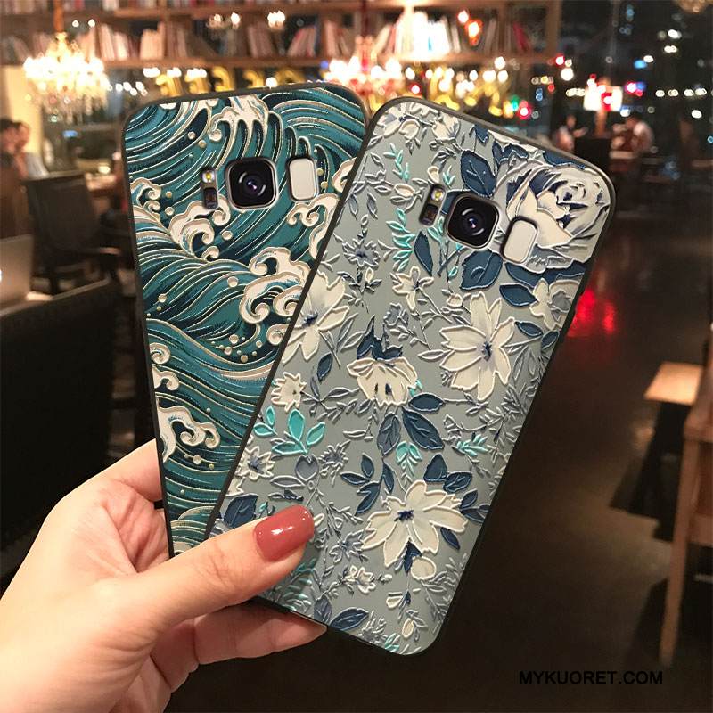 Kuori Samsung Galaxy S8+ Silikoni Sininen Puhelimen Kuoret, Kotelo Samsung Galaxy S8+ Trendi Tuuli