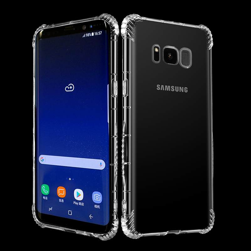 Kuori Samsung Galaxy S8 Suojaus Murtumaton Läpinäkyvä, Kotelo Samsung Galaxy S8 Pehmeä Neste Trendi Valkoinen