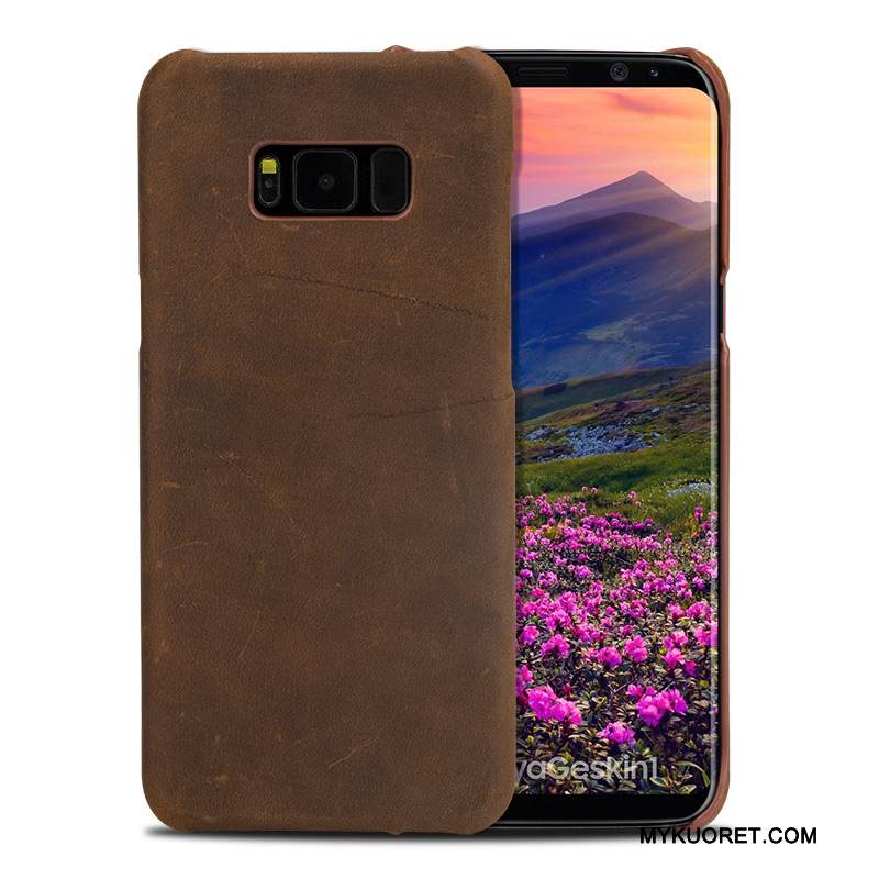 Kuori Samsung Galaxy S8 Vuosikerta Ylellisyys Trendi, Kotelo Samsung Galaxy S8 Nahka Puhelimen Kuoret