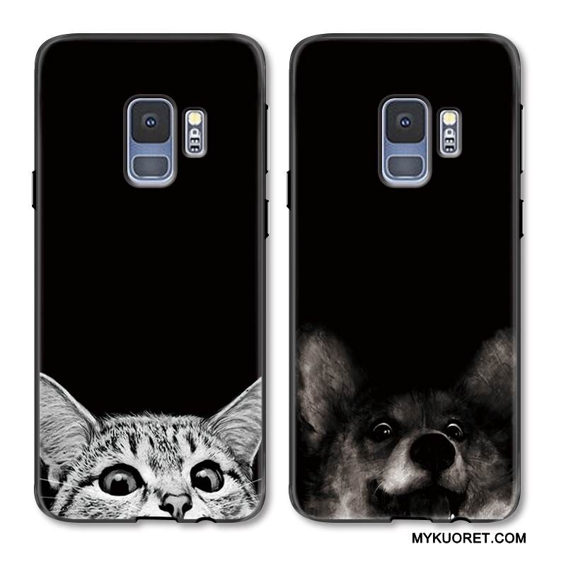 Kuori Samsung Galaxy S9+ Kohokuviointi Musta Lyhyet, Kotelo Samsung Galaxy S9+ Luova Persoonallisuus Puhelimen Kuoret