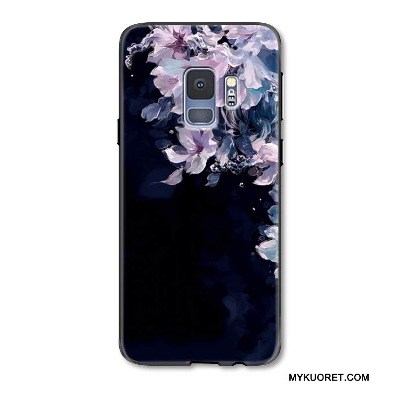 Kuori Samsung Galaxy S9 Kohokuviointi Tide-brändi Kukka, Kotelo Samsung Galaxy S9 Ylellisyys Keltainen Kissa