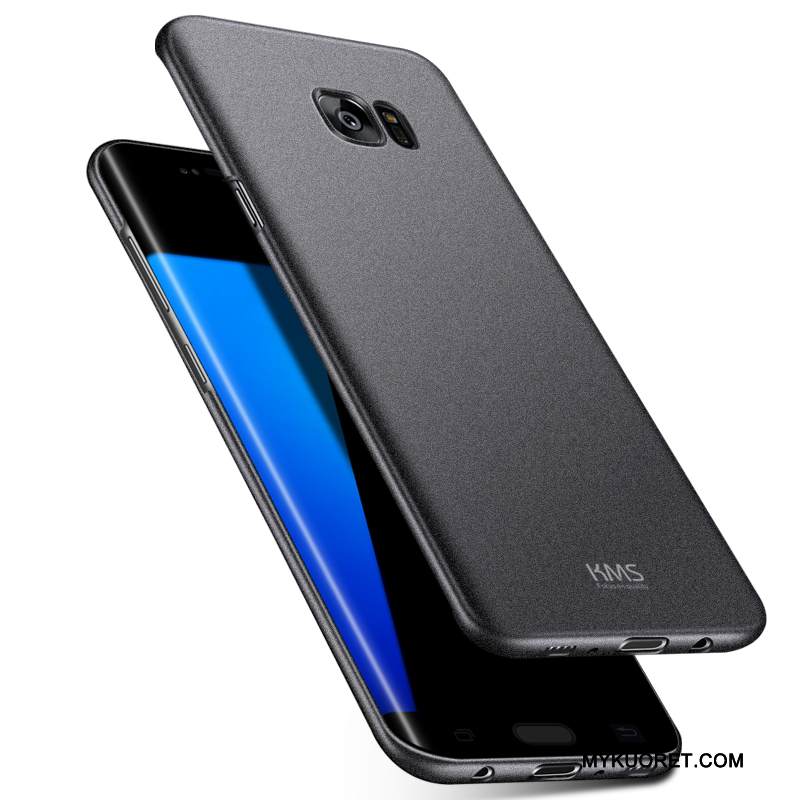 Kuori Samsung Galaxy S9 Laukut Pesty Suede Ohut, Kotelo Samsung Galaxy S9 Suojaus Kova Musta